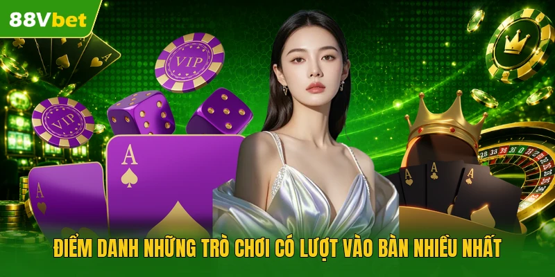Điểm danh những trò chơi có lượt vào bàn nhiều nhất